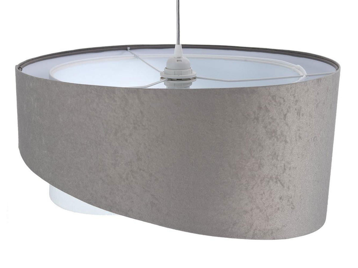 HÄNGELEUCHTE Grau 50/23 cm - Weiß/Grau, Kunststoff (50/1.3/23cm) - ONZENO