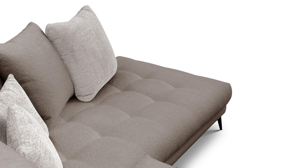 ECKSOFA CALME 5-Sitzer, beige und écru - Beige, Holz/Textil (294/229cm) - Courtois Laville