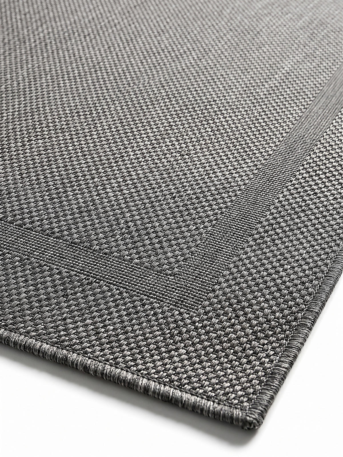 TEPPICHLÄUFER Bordüre BORNO Polypropylen Anthrazit 80 x 150 cm - Anthrazit, Textil (80/150cm) - KADIMA DESIGN