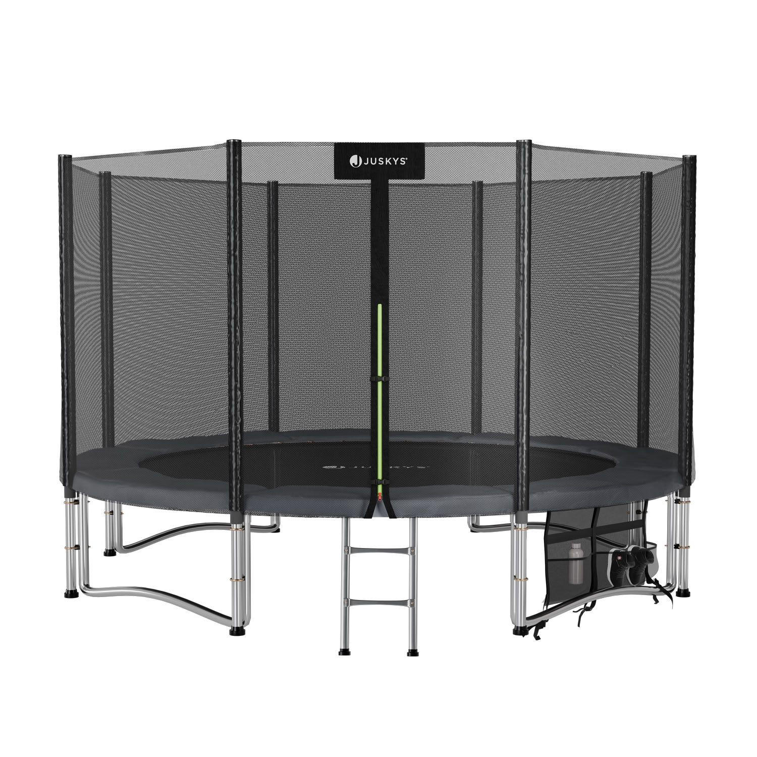 TRAMPOLIN JumpMaster XL 366cm schwarz - Schwarz, Metall (366/366cm) - Juskys