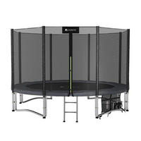TRAMPOLIN JumpMaster XL 366cm schwarz - Schwarz, Metall (366/366cm) - Juskys