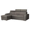 ECKSOFA Oslo 2rLC - Hellbraun/Silberfarben, Holz/Textil (235/170cm) - MIRJAN24