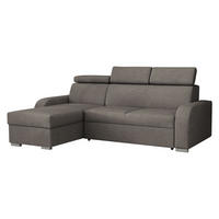 ECKSOFA Oslo 2rLC - Hellbraun/Silberfarben, Holz/Textil (235/170cm) - MIRJAN24