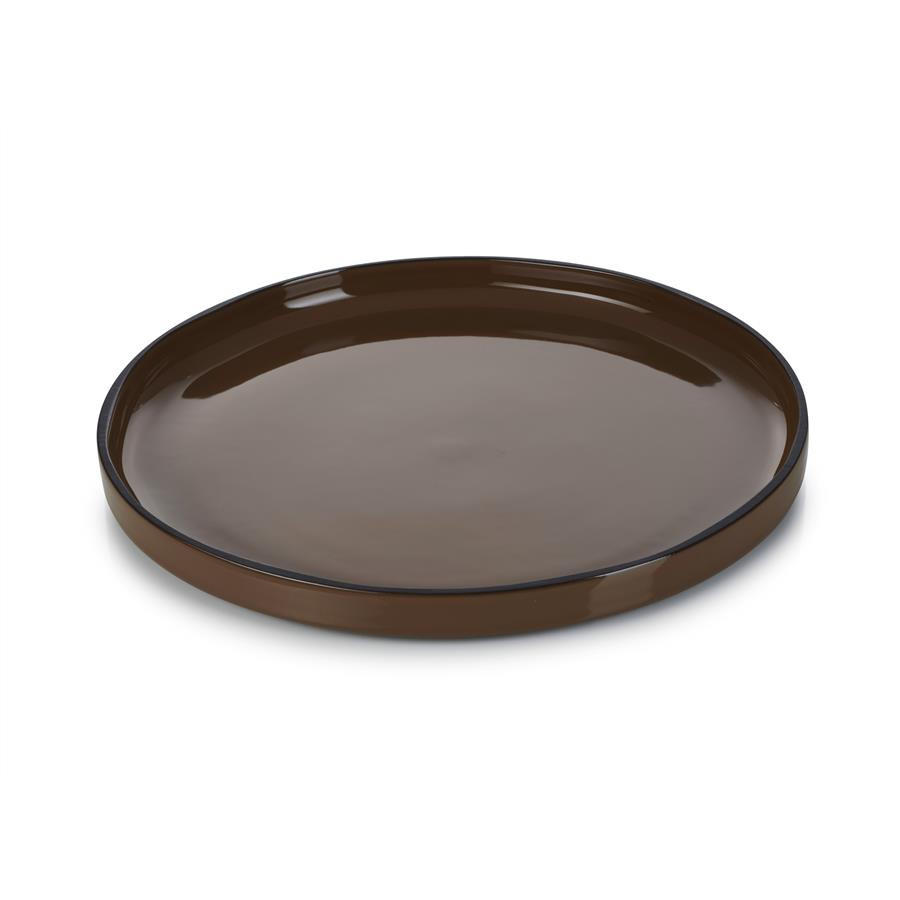 Revol Porcelaine France Teller Dunkelbraun