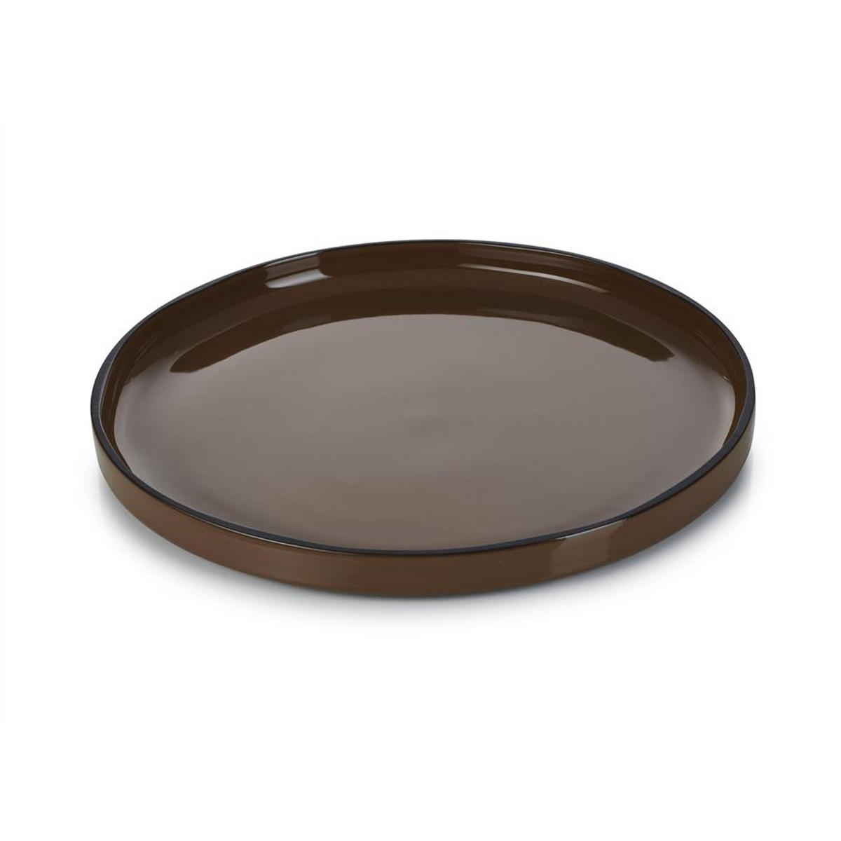 TELLER FLACHER CARACTERE 28 cmTonka - Dunkelbraun, Keramik (28cm) - Revol Porcelaine France