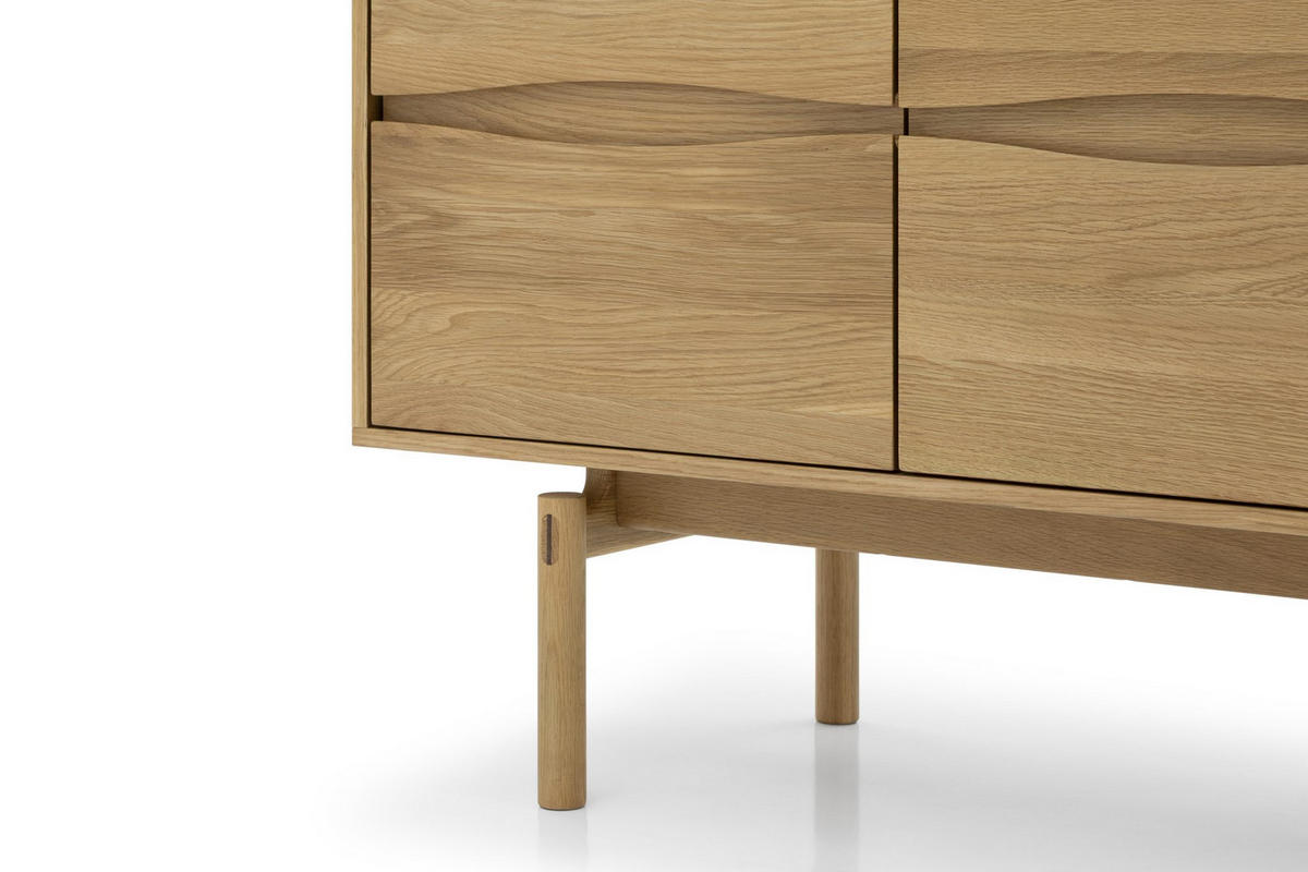 SIDEBOARD Celeste, Natur Massiveiche - Beige, Holz (45/82/150cm) - WOODEK