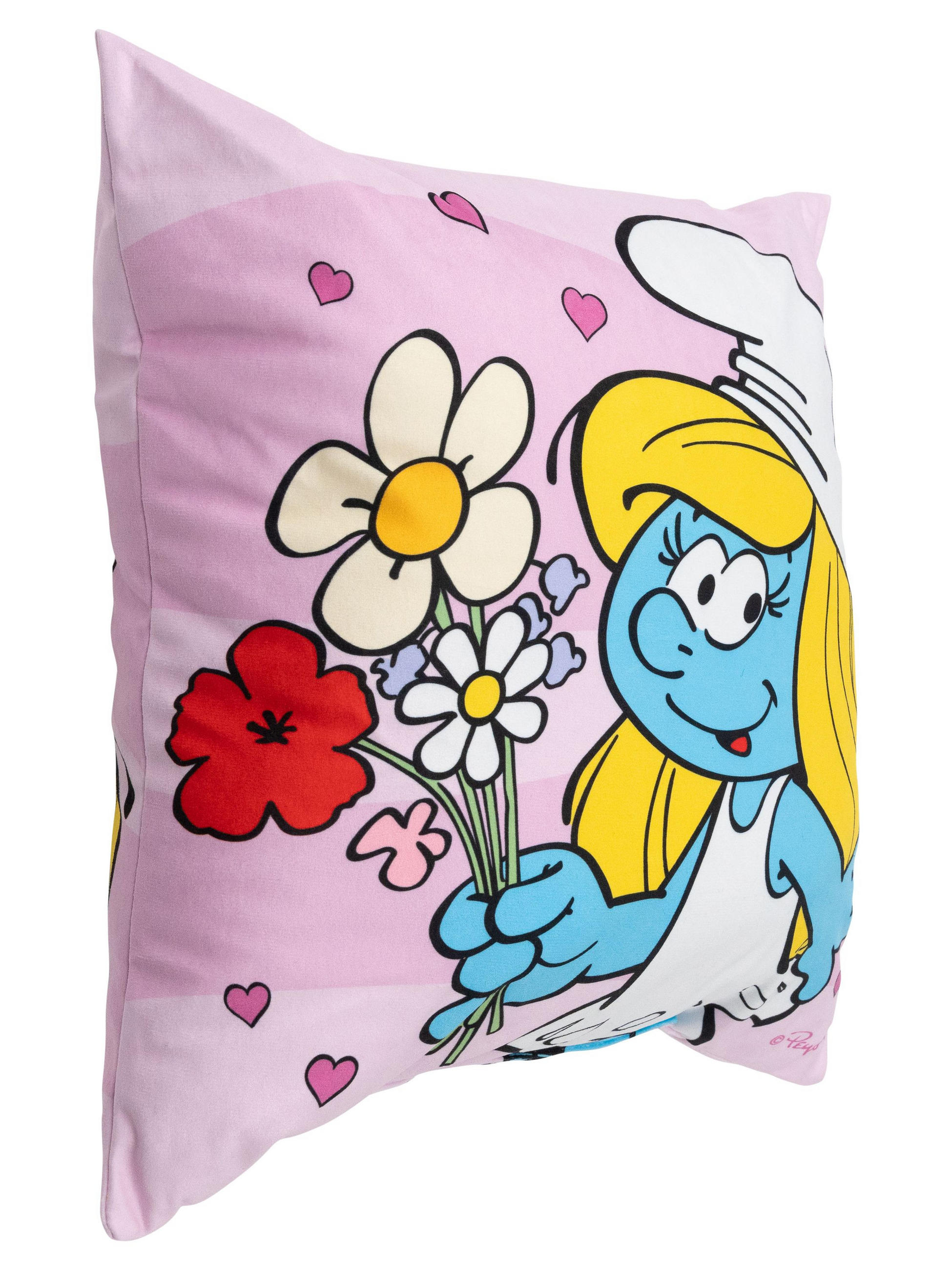 KINDERKISSEN Die Schlümpfe Schlumpfine Rosa 40 x 40 cm - Rosa, Textil (40/40cm) - United Labels