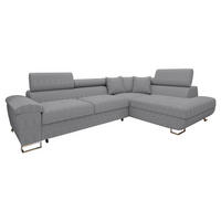 ECKSOFA Cotere Cord, Seite: Rechts - Hellgrau, Holz/Textil (270/202cm) - MIRJAN24