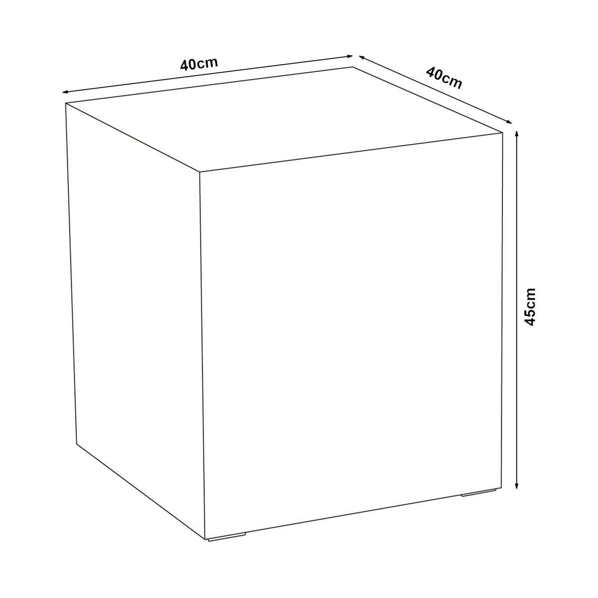 ODKLÁDACÍ STOLEK Ellelu - bílá, kompozitní dřevo (40/40/45cm) - [en.casa]