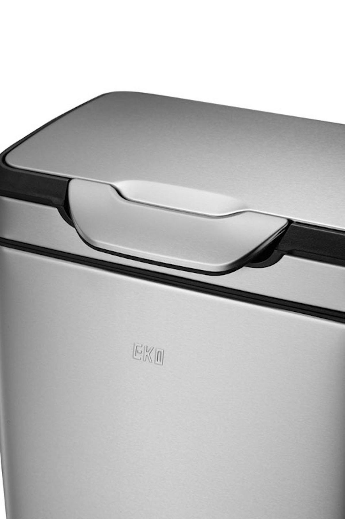 MÜLLEIMER 40 Liter 67,4x28x46 cm Silber - Silberfarben, Metall (29/67.4/46cm) - PROREGAL