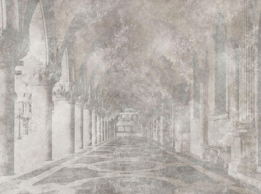 VLIESTAPETE Grau 371/280 cm - Beige/Grau, Textil (371/1cm) - KUNSTLOFT