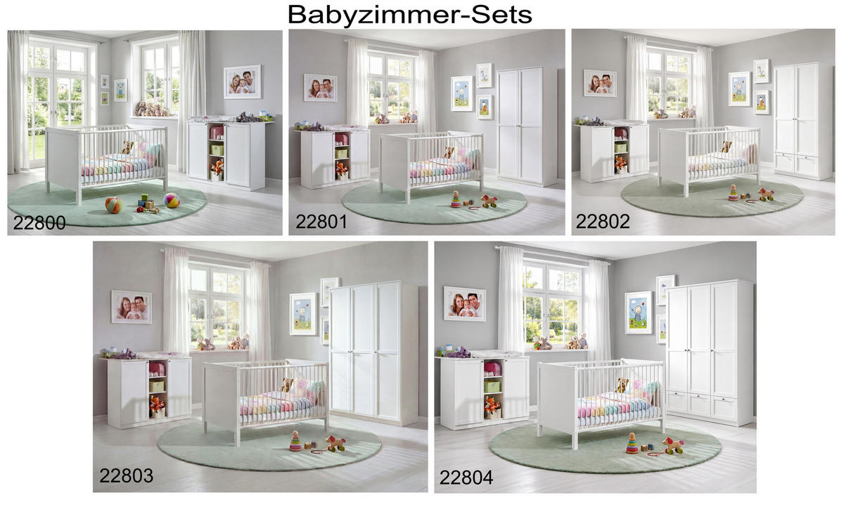 BABYZIMMER-ZUBEHÖR: Seitenteile B140/H19/T2 cm für Babybett zum Umbau als Juniorbett, Landhausstil Weiß / 22800-01 - Weiß, Holzwerkstoff/Metall - luma-home