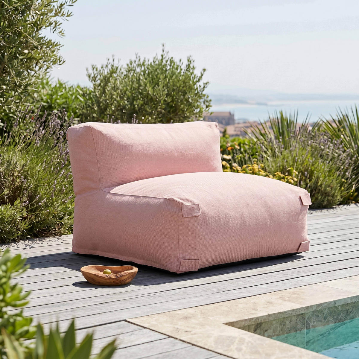 SESSEL, Puderrosa - Pink, Textil (85/65/85cm) - Oviala