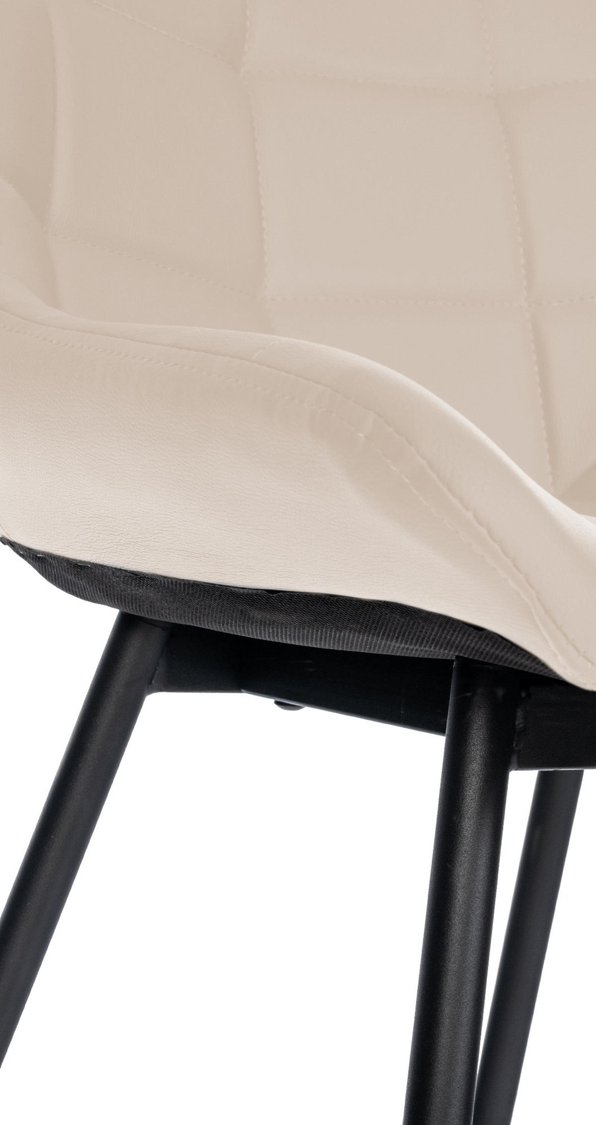 BARHOCKER Visen Kunstleder Creme - Creme, Leder (49/104/56cm) - DELUKE