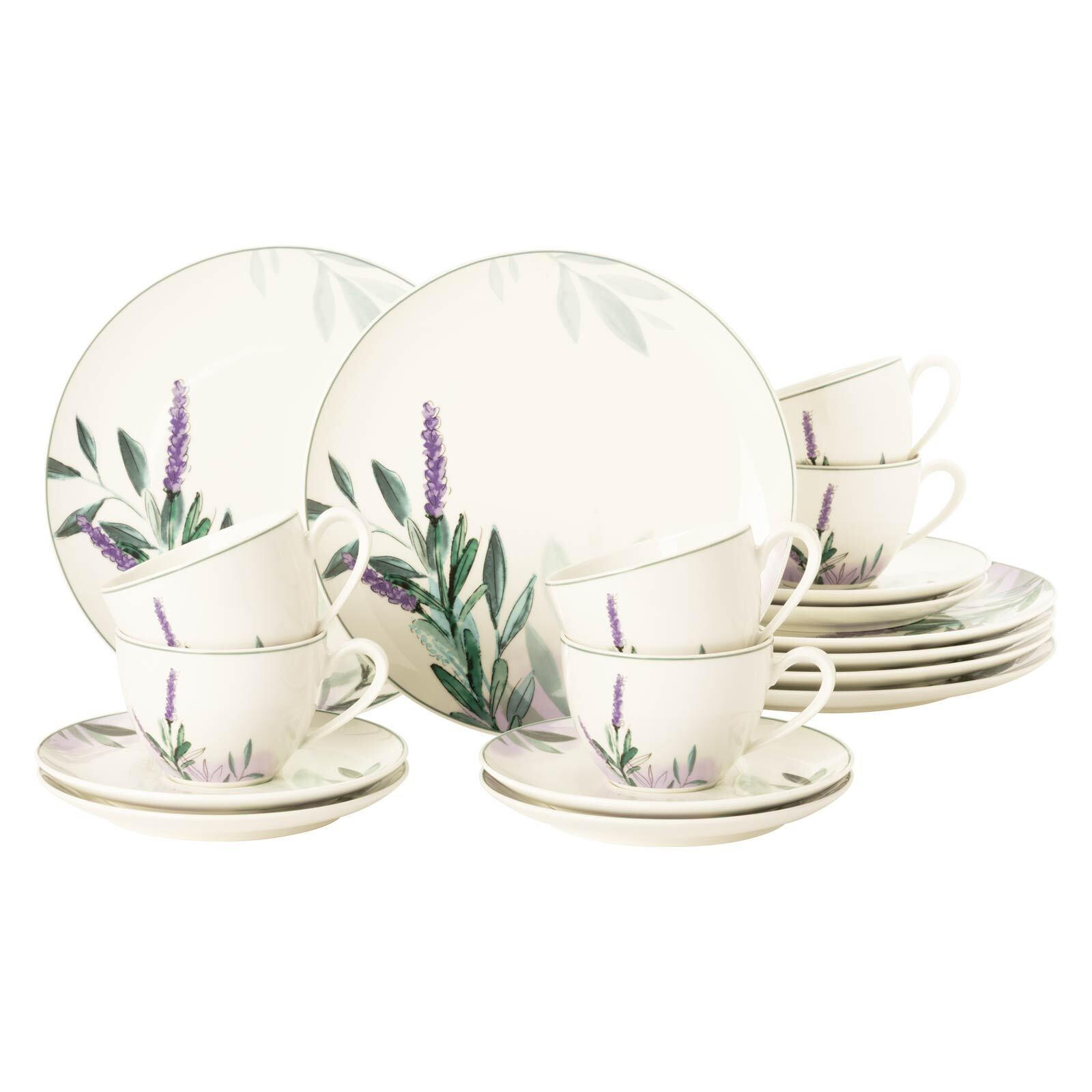 KAFFEESERVICE Savona Provence bunt-beige 18er Set - Beige/Multicolor, Keramik (2/2/2cm) - Seltmann Weiden