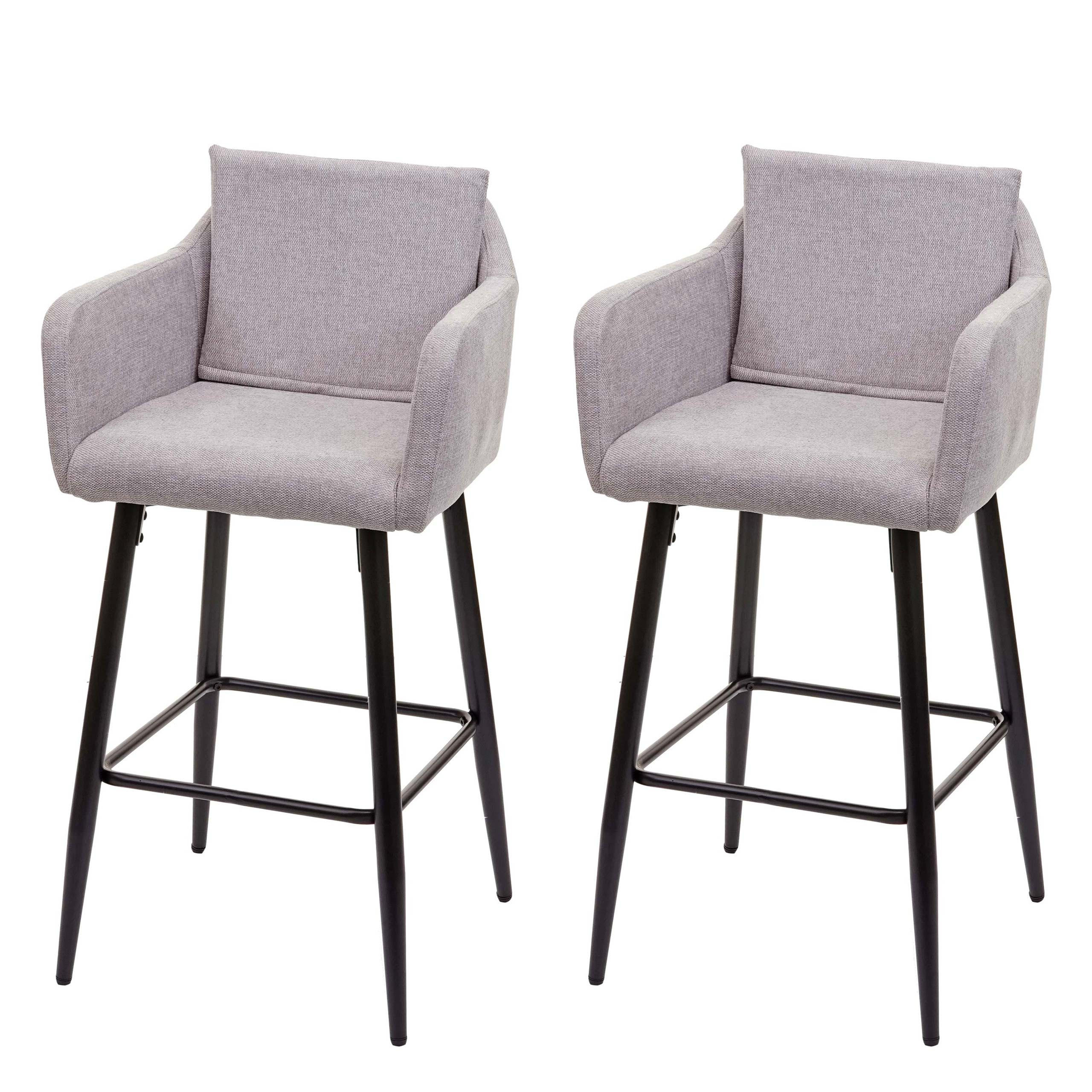 BARHOCKER Grau 2er-Set - Grau, Textil (54/105/53cm) - MCW