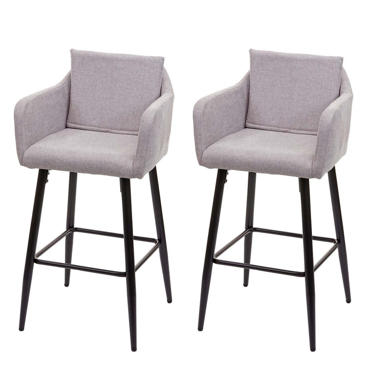 BARHOCKER Grau 2er-Set - Grau, Textil (54/105/53cm) - MCW
