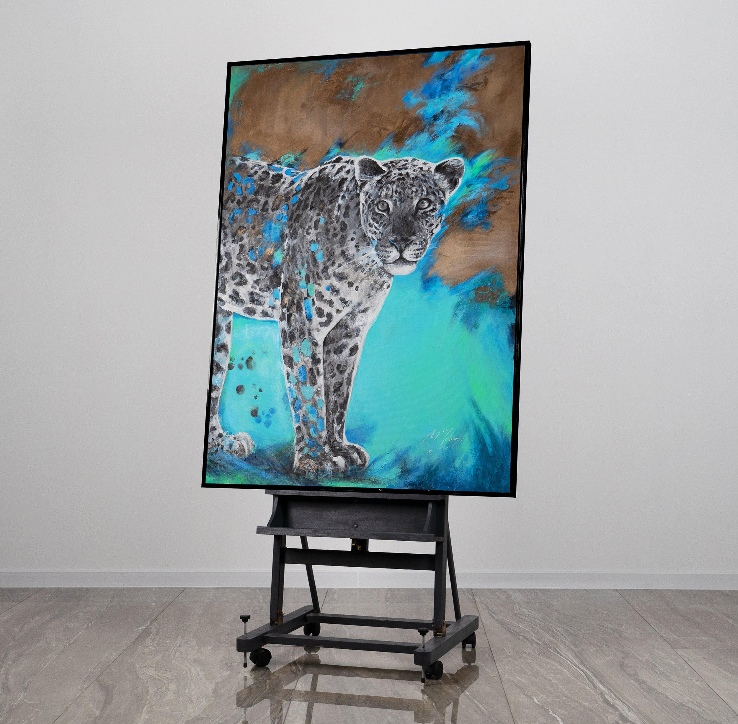 GEMÄLDE Geschick und Stärke Schattenfugenrahmen Schwarz 120x80 cm - Schwarz, Holz (120/80cm) - YS-art gallery