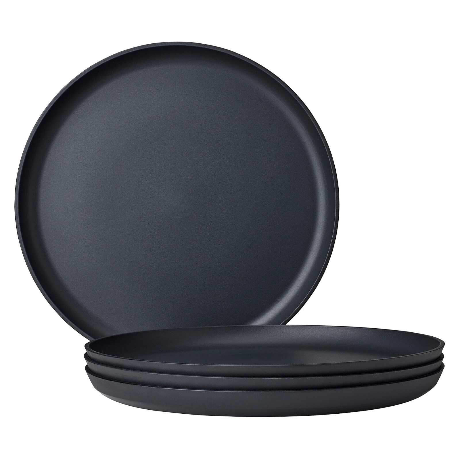 ESSTELLER Silueta Nordic Black ø 26 cm 4er Set - Schwarz, Kunststoff (26cm) - Mepal