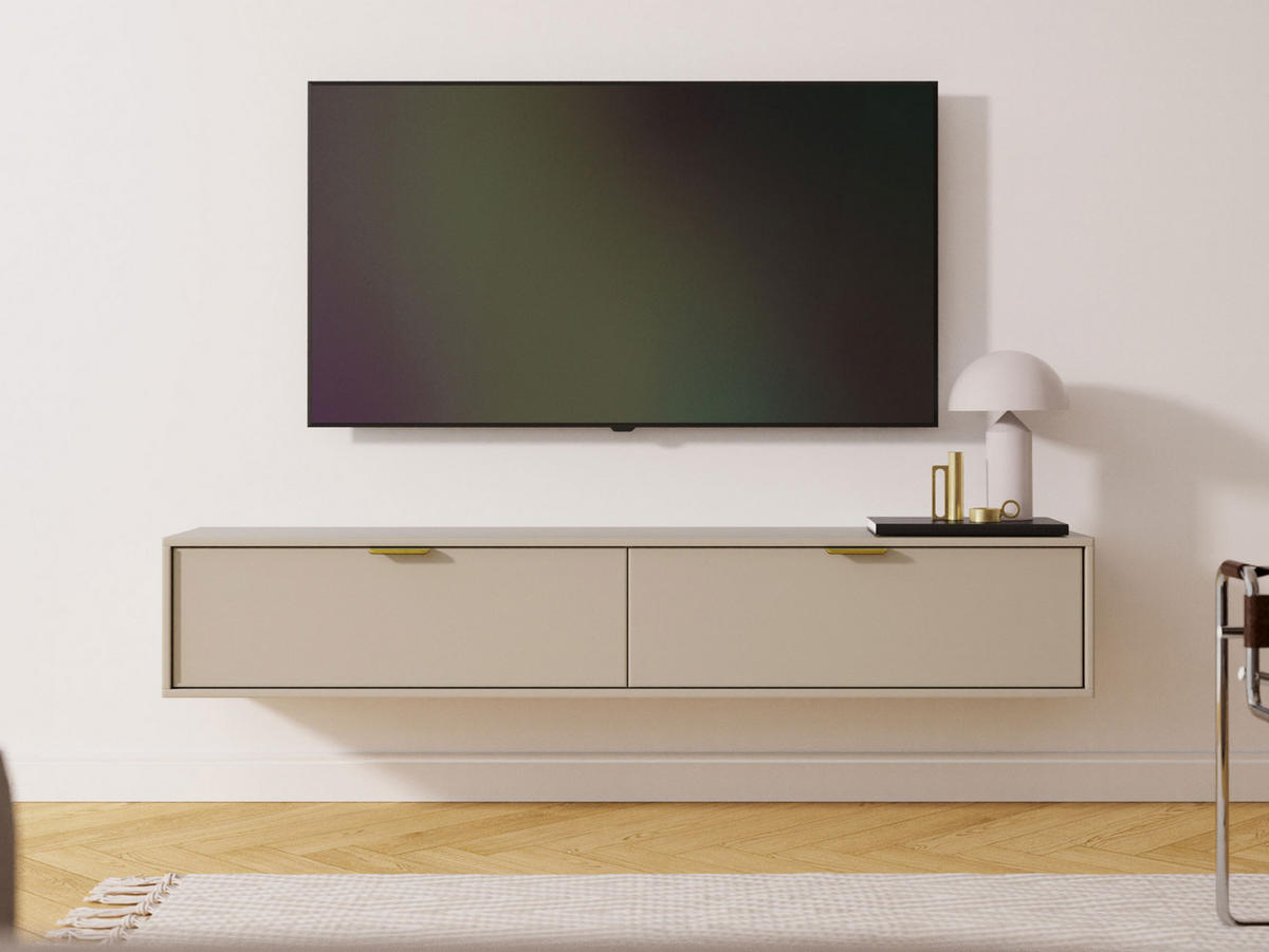 TV-LOWBOARD Senna 175 - Kaschmir/Goldfarben, Holzwerkstoff/Metall (175/35/33cm) - MIRJAN24