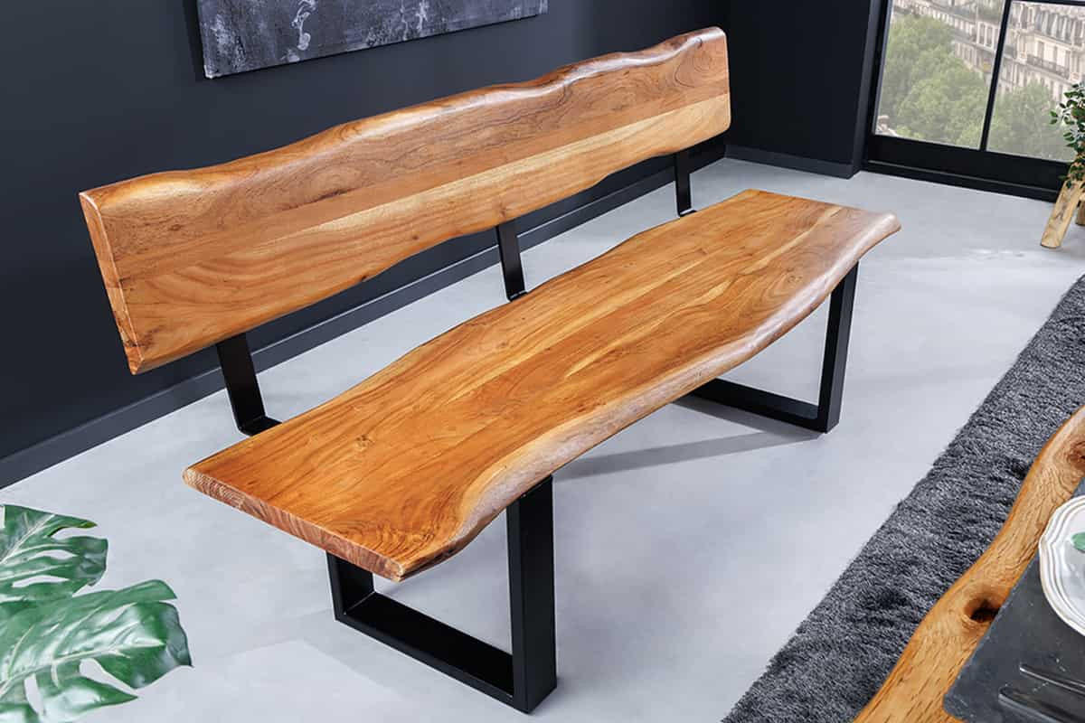 BANK MAMMUT Akazie Natur 200cm - Braun, Holz (200/84/55cm) - riess-ambiente