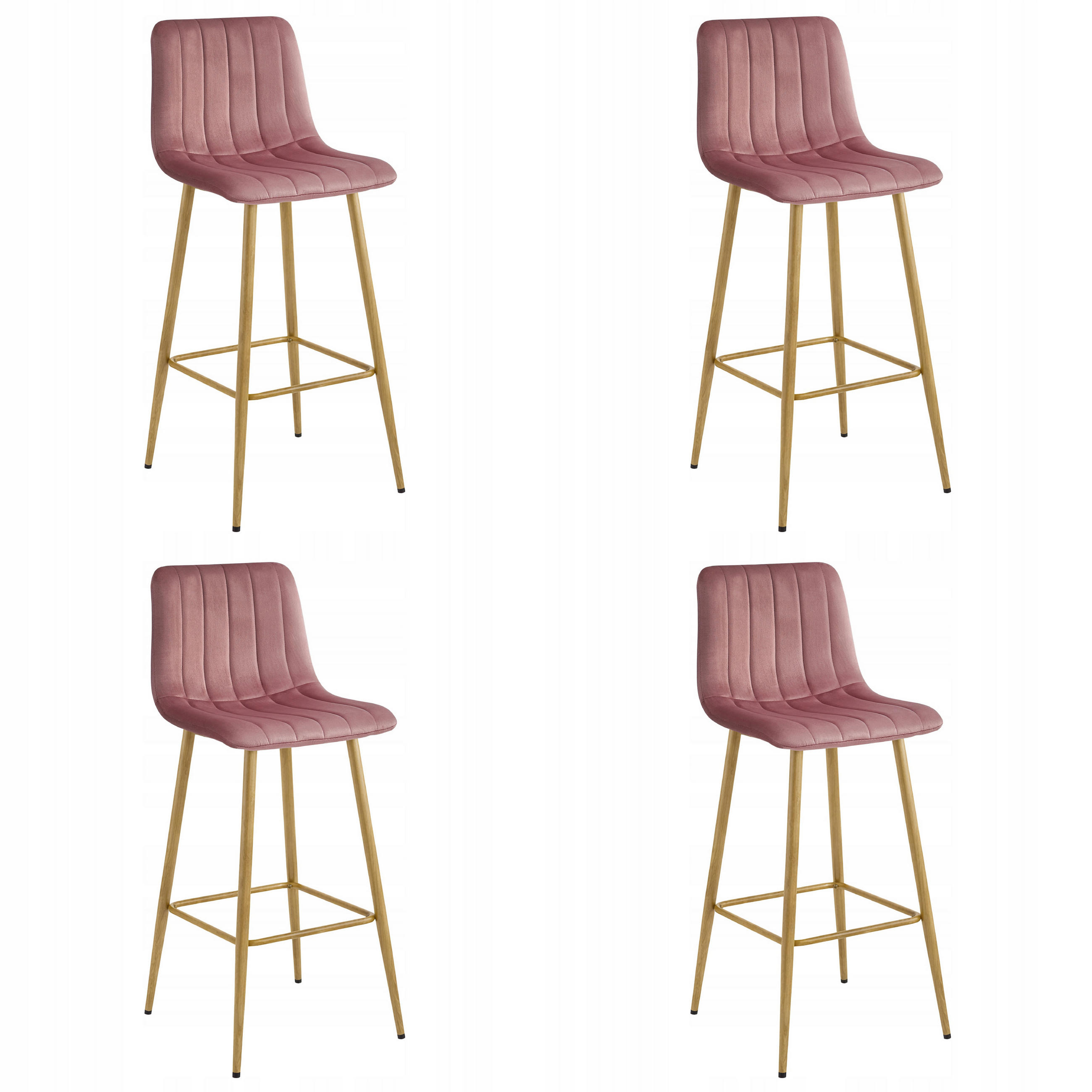 XXXLutz Barhocker Dunkelrosa 43x46x49 cm