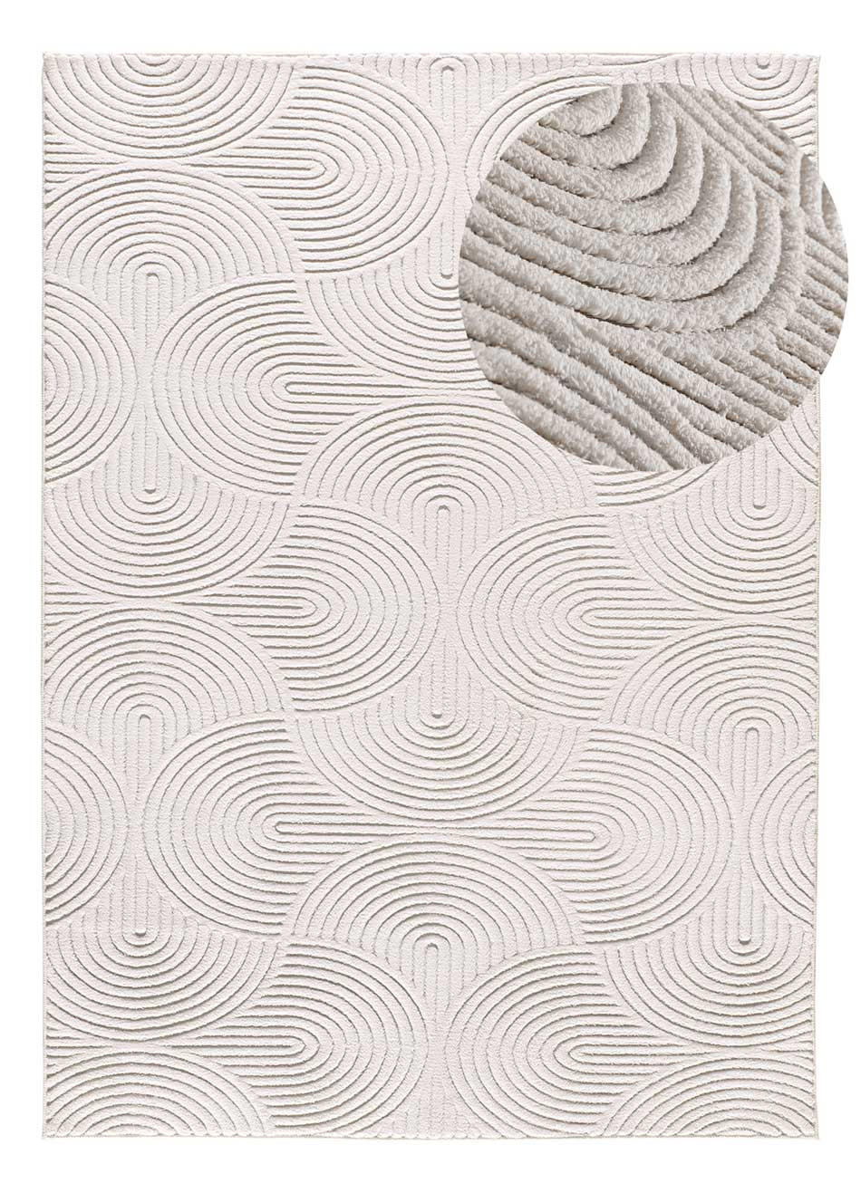 WEBTEPPICH waschbar Creme Estilo 120/170 cm - Creme, Textil (120/170cm) - Atticgo