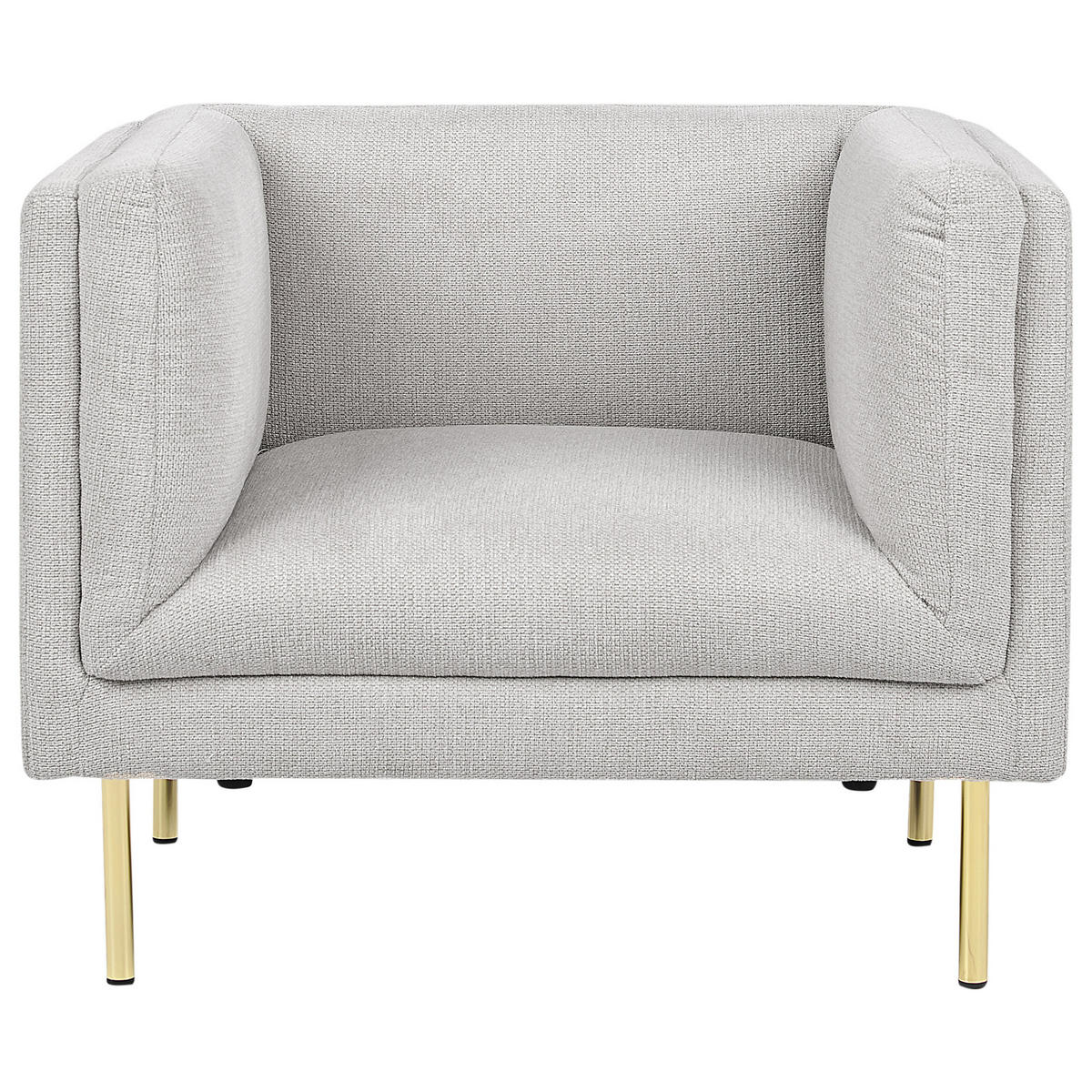 SESSEL Hellgrau Moen - Goldfarben/Grau, Textil (87/72/75cm) - Beliani