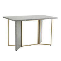 ESSTISCH Grau 119/70/75 cm - Grau, Holzwerkstoff/Metall (119/70/75cm) - Urban Meuble