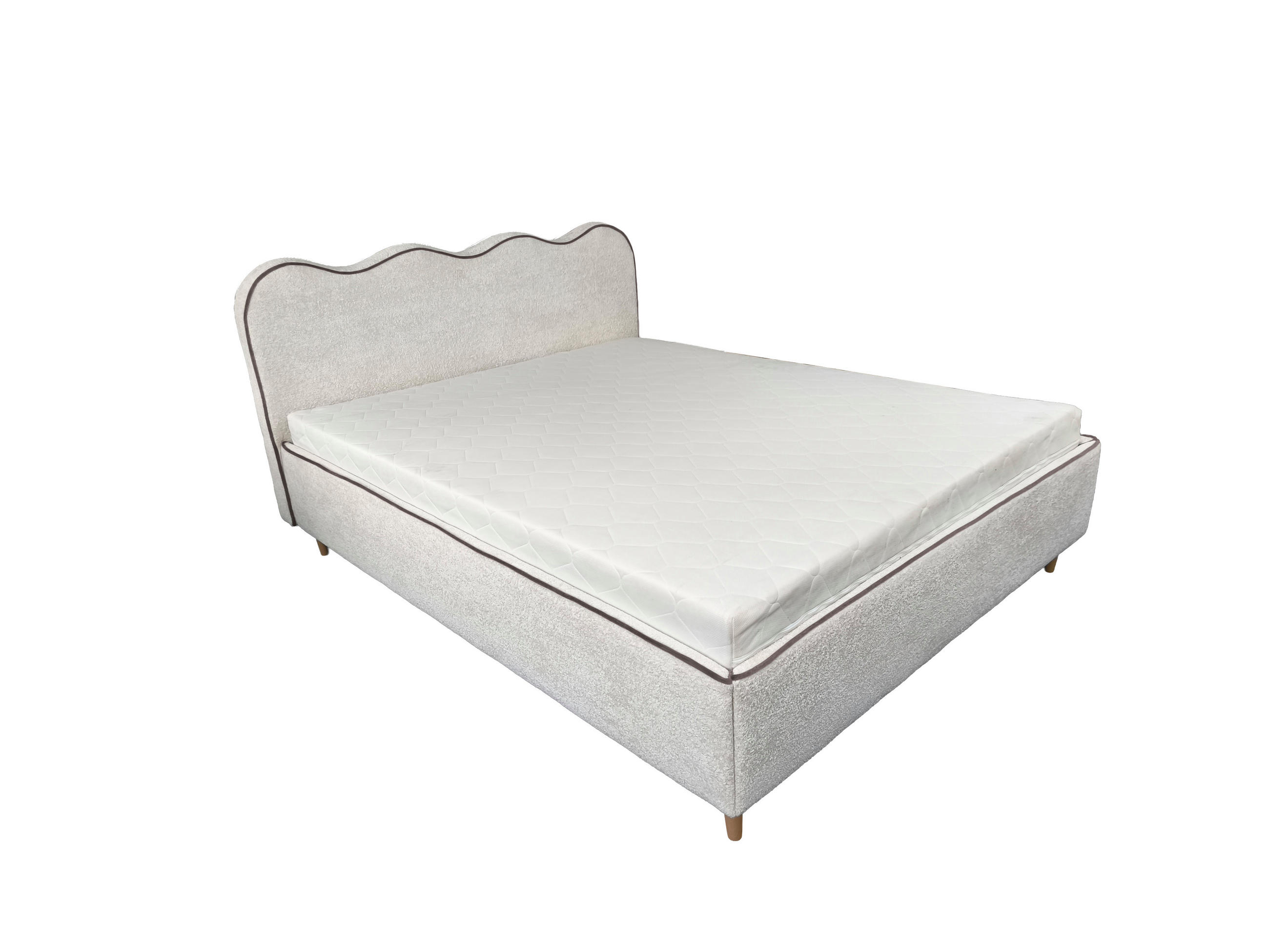 POLSTERBETT COCO 180x200 cm Beige mit Bettkasten Taschenfederkern H4 - Beige, Textil - KS Home Concept
