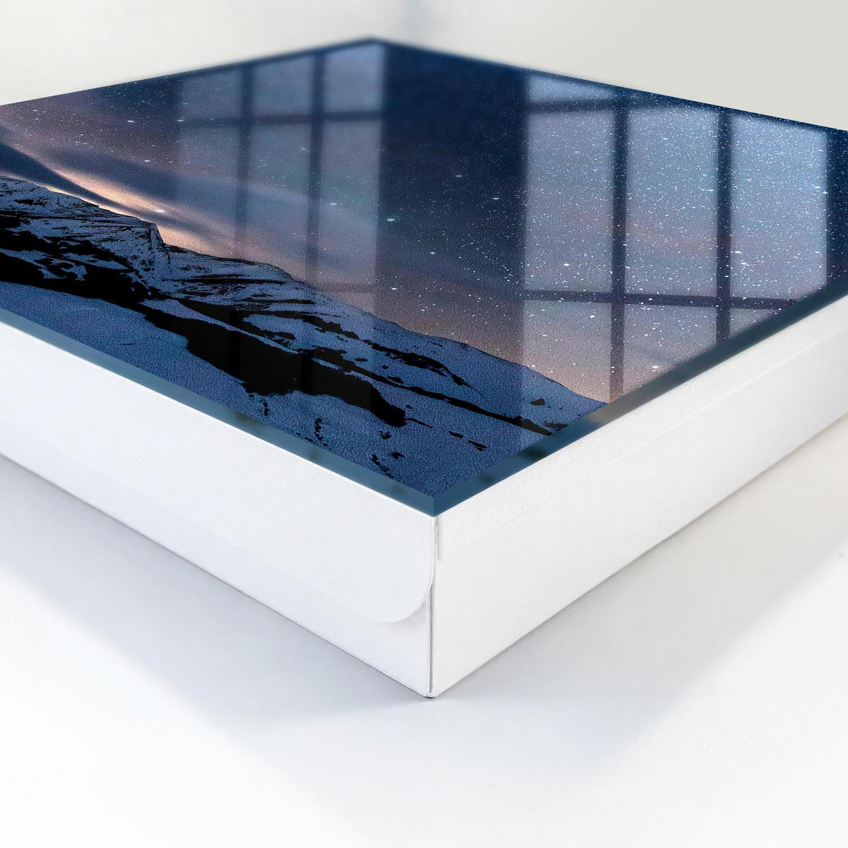 SCHLÜSSELBOX Weiß 30x30 cm – Türöffnung nach rechts - Bergnacht - Blau, Metall (30/30/5cm) - TULUP