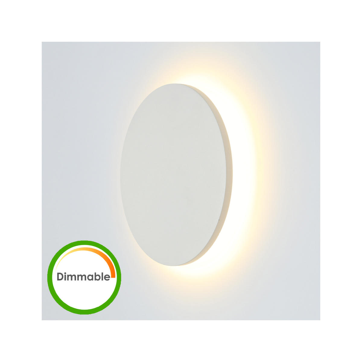 WANDLEUCHTE Lunar, Weiß, 18cm, Dimmbar - Weiß, Metall (18/18/18cm) - KOSILUM