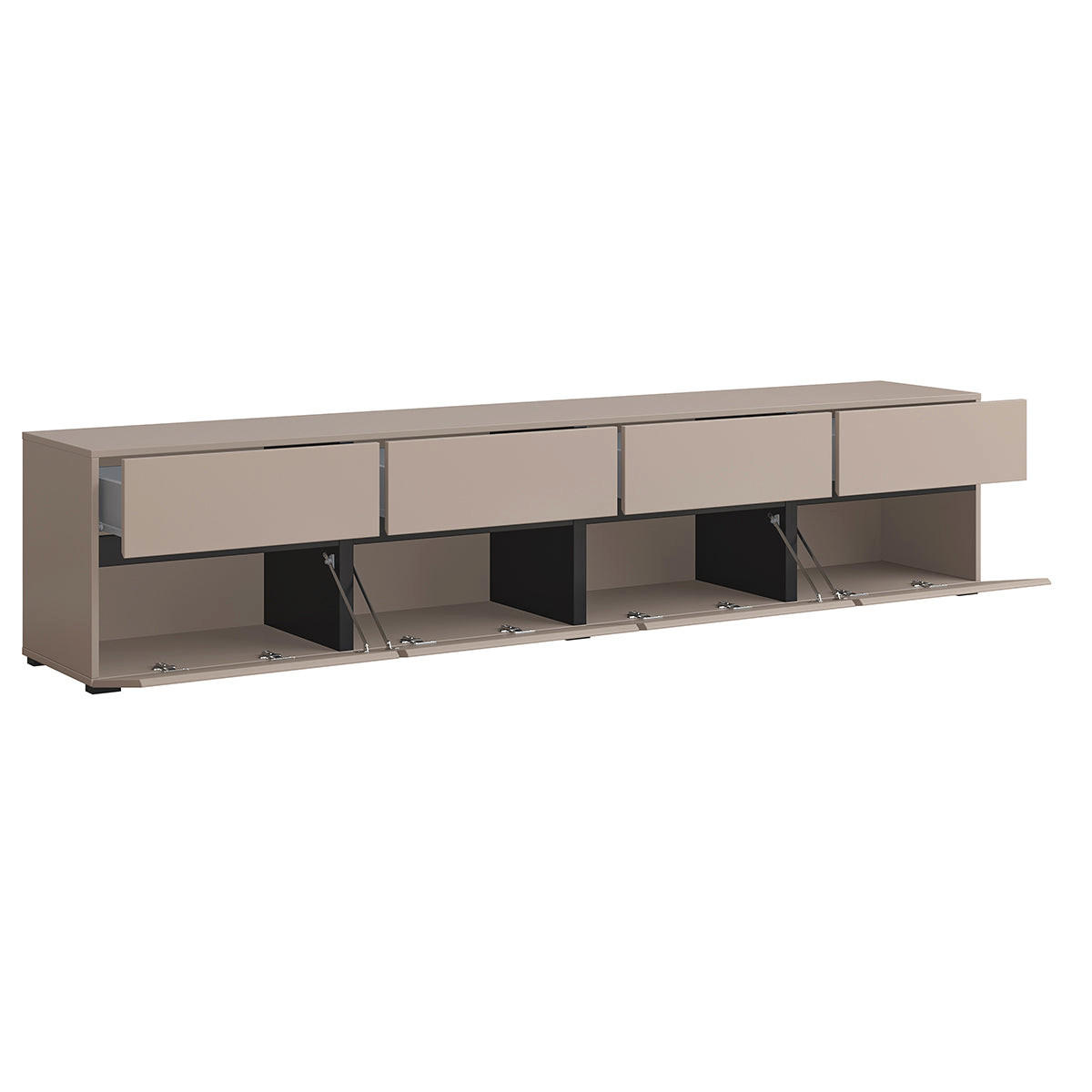 TV STOLÍK Lilia Taupe - taupe, kompozitné drevo (225/48/40cm) - Petits-meubles
