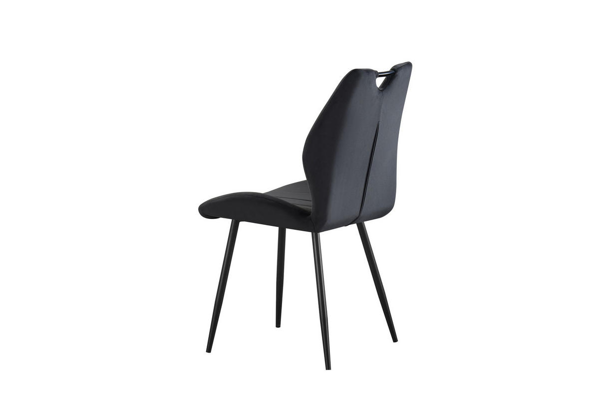 STUHL 2er Set Sevilla Stühle in Anthrazit - gemütliches Design - B/H/T: 52x75x58 cm - Anthrazit, Textil (58/75/52cm)