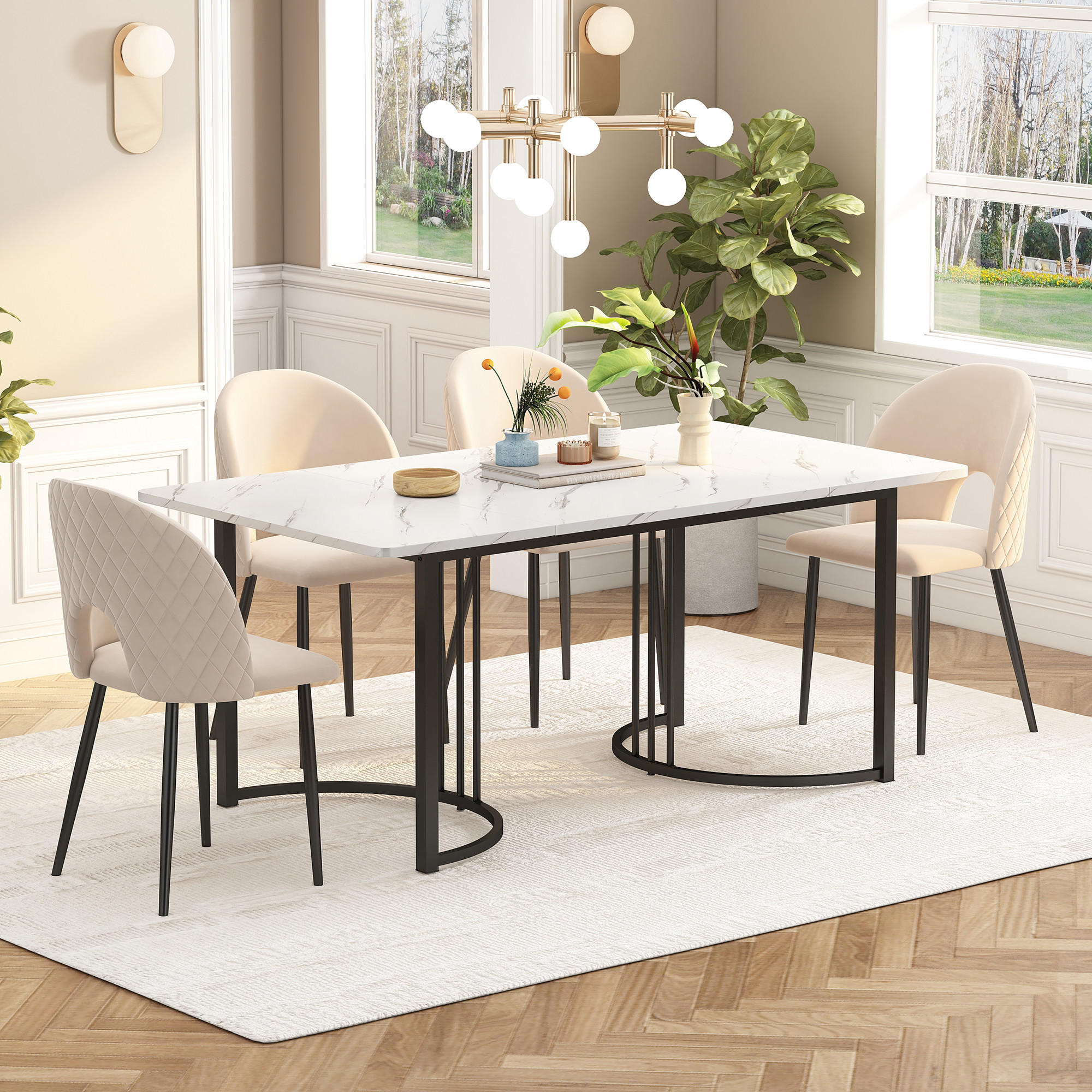 ESSTISCH 140/80/75 cm Weiß - Weiß, Holz (140/80/75cm) - Urban Meuble