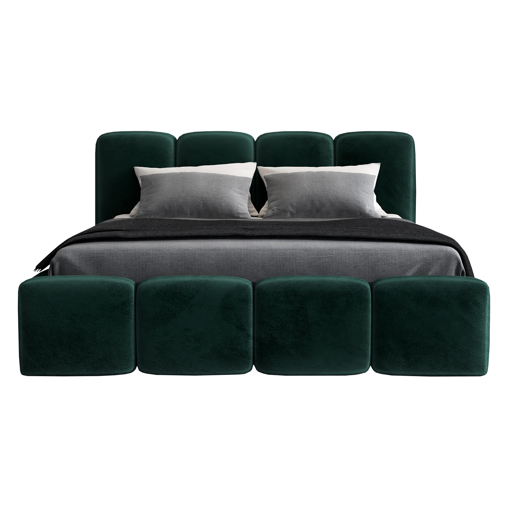 POLSTERBETT DONA-OM 90 x 200 in Grün - Grün, Textil (90/200cm) - A&J MöbelLand