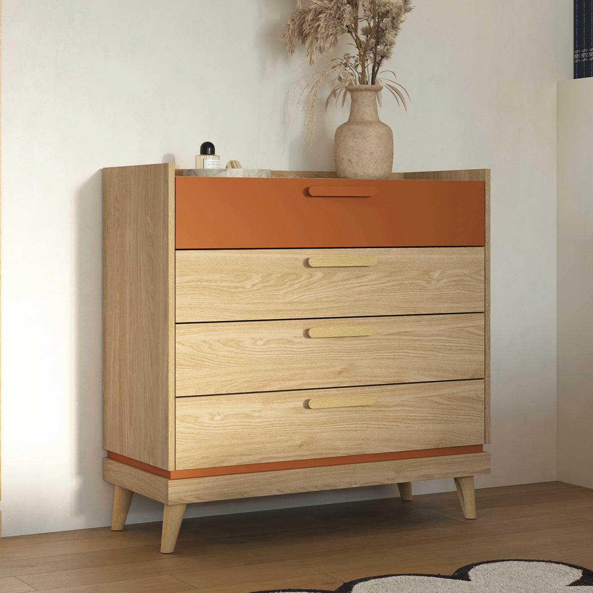 KOMODA Sandy Les - rjava, leseni material (90/90/40cm) - Petits-meubles