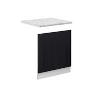 FRONTBLENDE Fame-Line, Schwarz gestreift, 60 cm, AP Marmor - Schwarz/Weiß, Holzwerkstoff (60/67.4/1.6cm) - Vicco