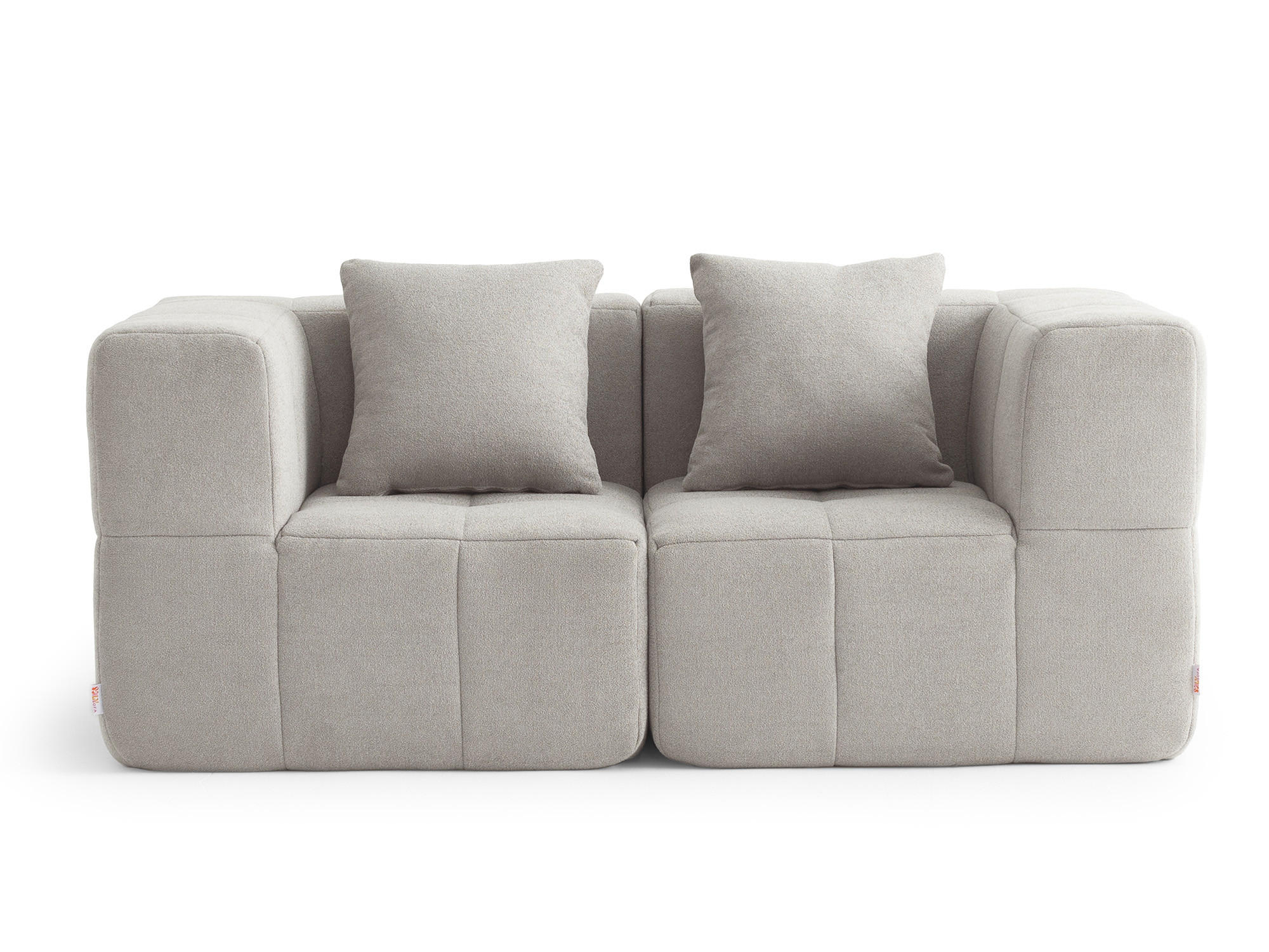 2-SITZER-SOFA Bouclé-Stoff Steinbeige - Greige, Textil (180/73/95cm) - MILYsofa