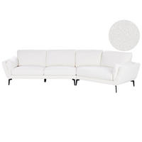 POHOVKA 3-místná Bouclé Bílá Kansseli - bílá, textil (341/70/115cm) - Beliani