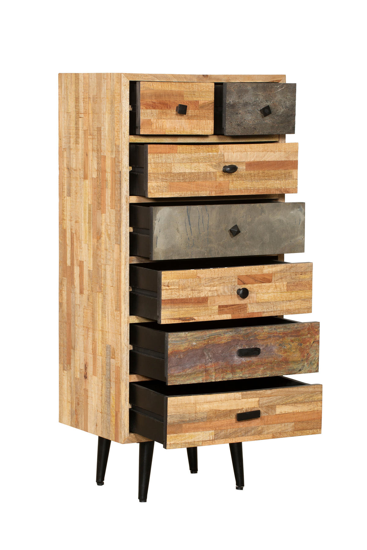 KOMMODE Kjell Teak Braun 112x35x50cm - Braun, Holz (50/112/35cm) - DELUKE