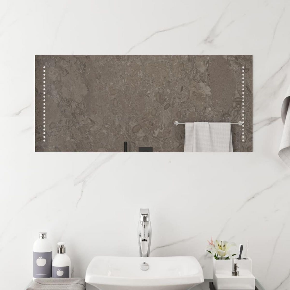 LED-BADSPIEGEL 40x90 cm - Transparent, Glas (40/21/90cm) - furnicato