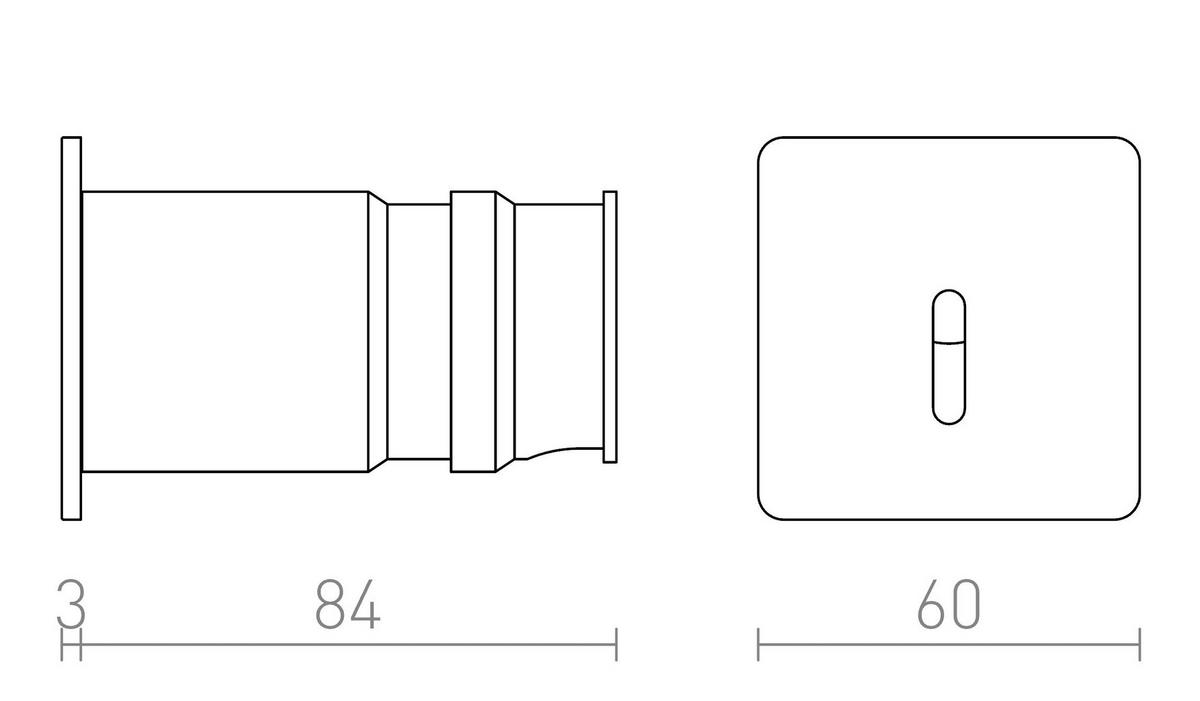 EINBAULEUCHTE IRIA SQ Weiß 3 W - Weiß, Metall (6/6/6cm) - Rendl