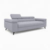 SCHLAFSOFA FJORD, 2-sitzer, verstellbarer Kopfstütze, grau - Grau, Textil (260/90/97cm) - KS Home Concept