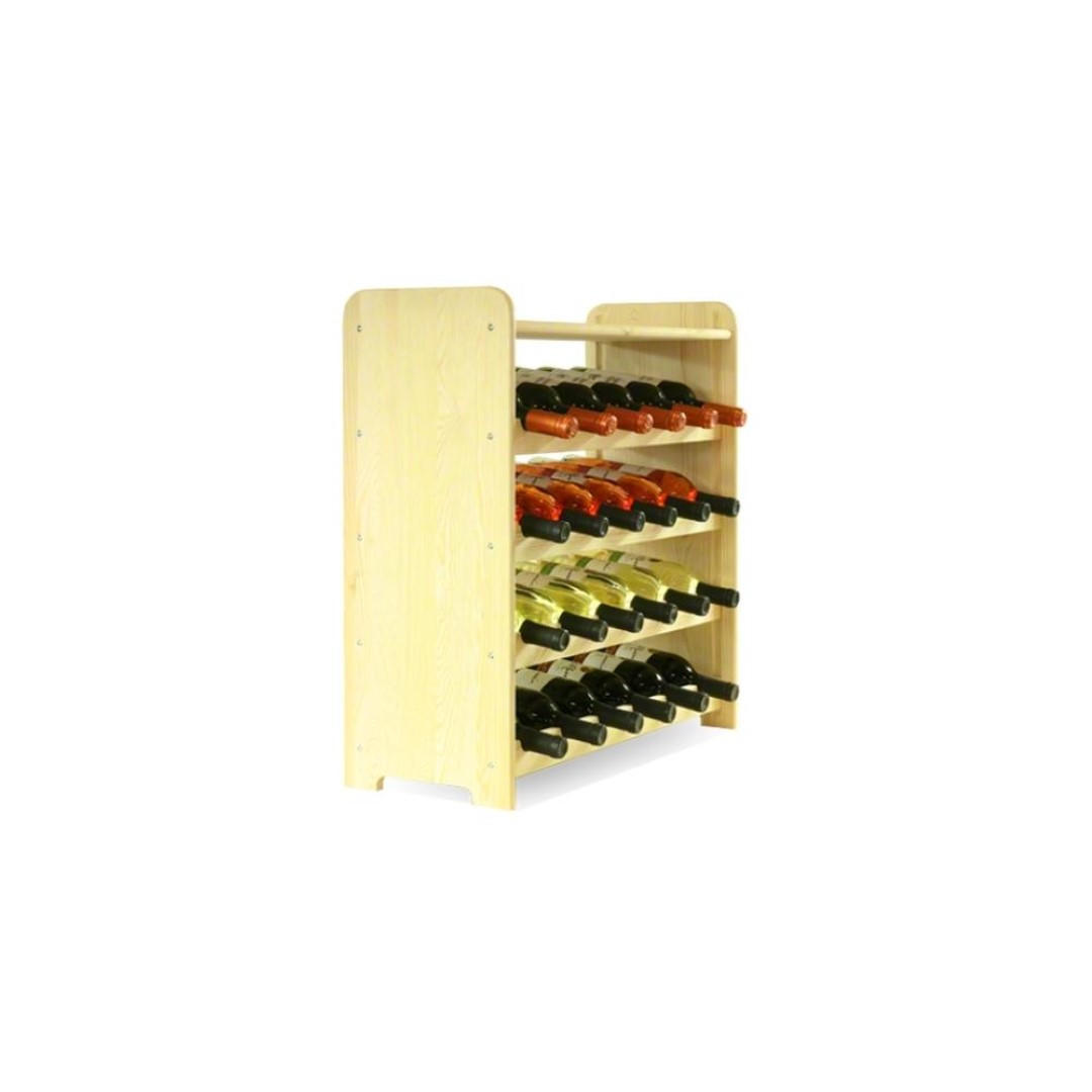 WEINREGAL Pinotwine C 61,6x63,2x26,5 cm 24 Flaschen Massives Kiefernholz Natur Unbehandelt - Naturfarben, Holz (63.2/61.6/26.5cm) - PROREGAL