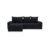 ECKSOFA Bresso Schwarz - Schwarz, Holz/Textil (255/168cm) - Graingold
