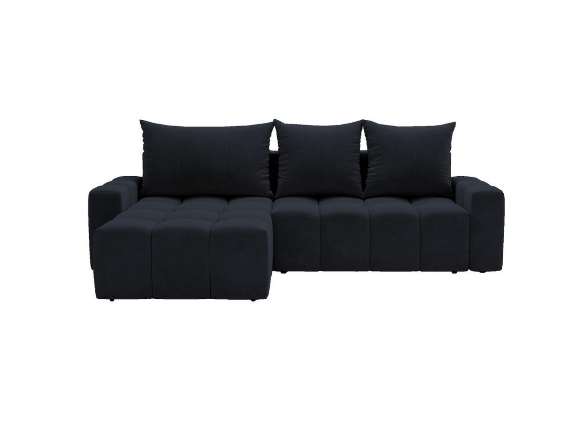 ECKSOFA Bresso Schwarz - Schwarz, Holz/Textil (255/168cm) - Graingold