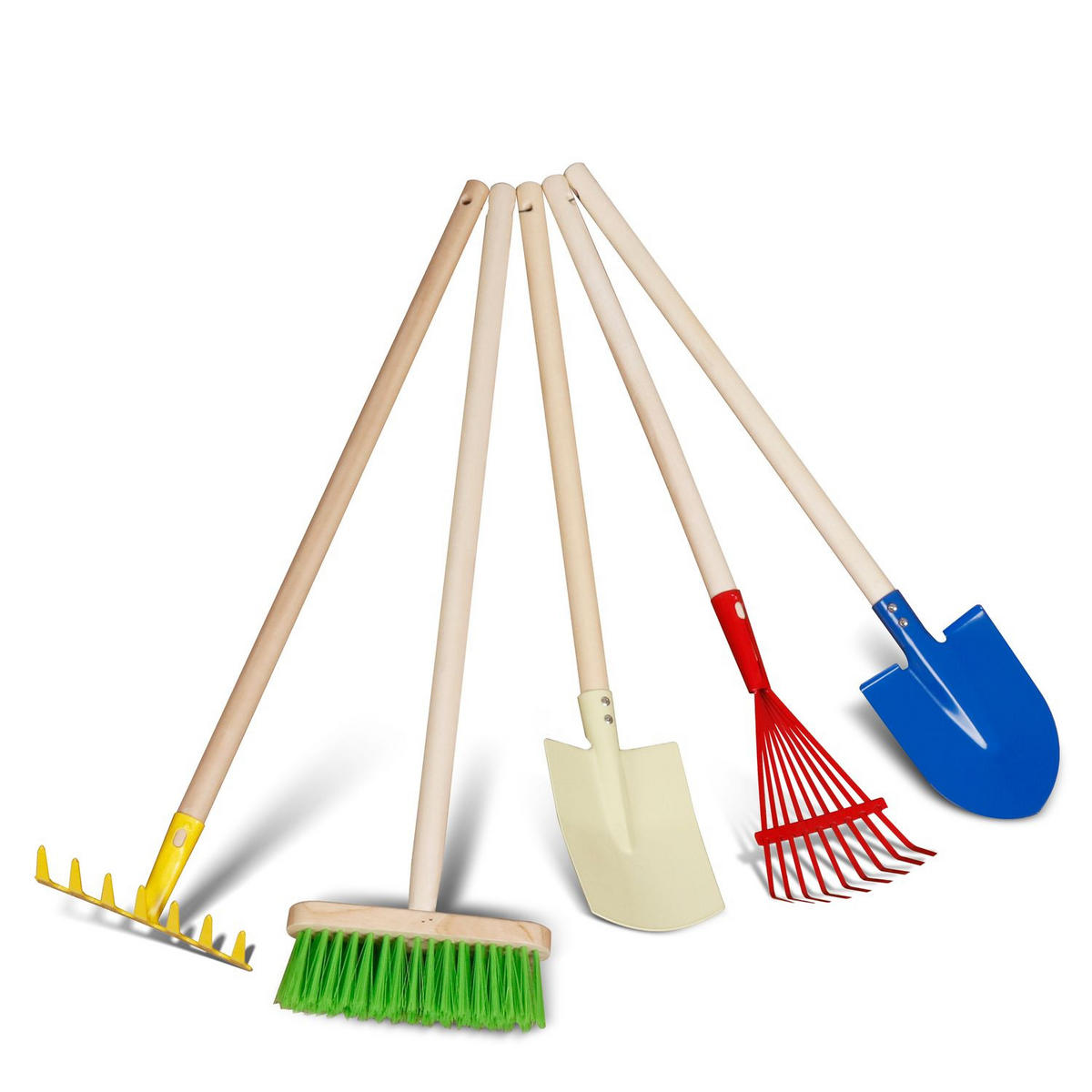 KINDER-GARTENGERÄTE 5 Teile - Multicolor, Holz (70/15/10cm) - Coemo