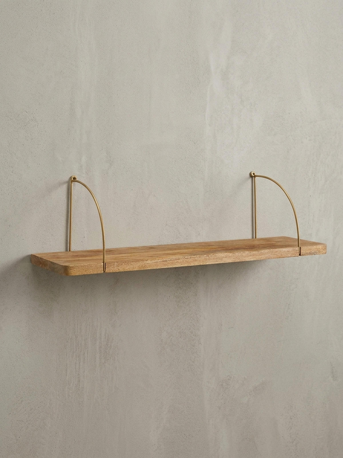 WANDREGAL TEVERE Mango Massivholz Eisen Industrial, Beige 60x22x25 cm - Beige, Holz/Metall (60/25/22cm) - KADIMA DESIGN