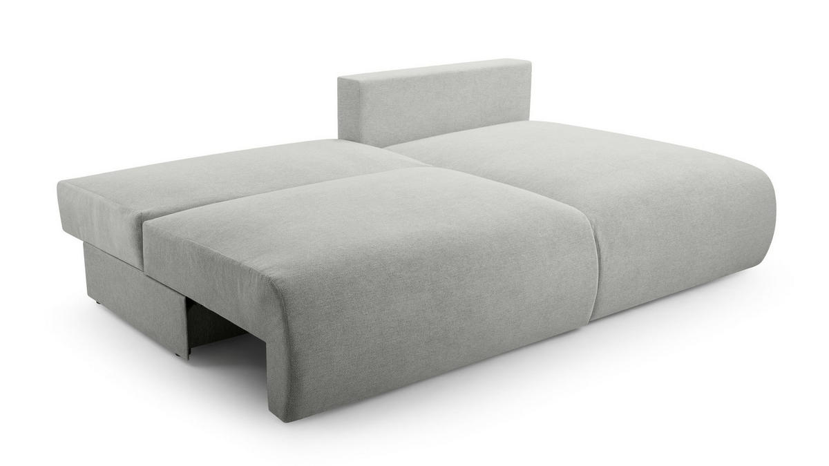 ECKSOFA mit Schlaffunktion Greste, Hellgrau - Hellgrau, Textil (150/223cm) - Meblito